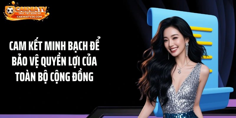 Cam kết minh bạch để bảo vệ quyền lợi của toàn bộ cộng đồng